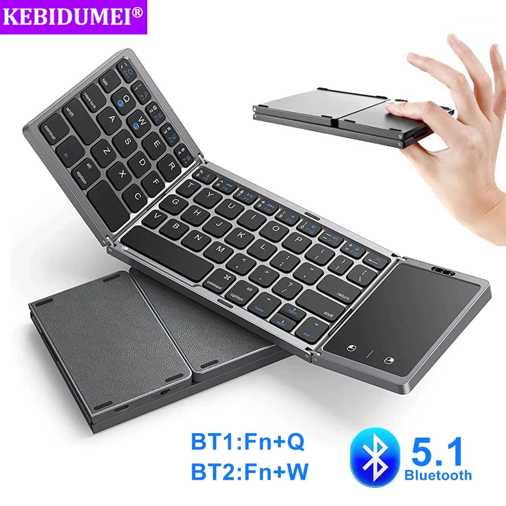 Foldable Dual Bluetooth Keyboard