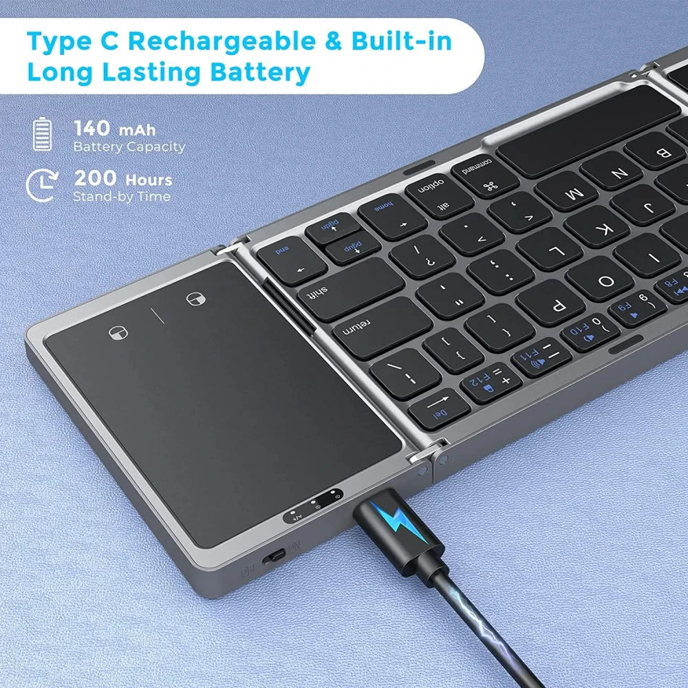 Foldable Dual Bluetooth Keyboard