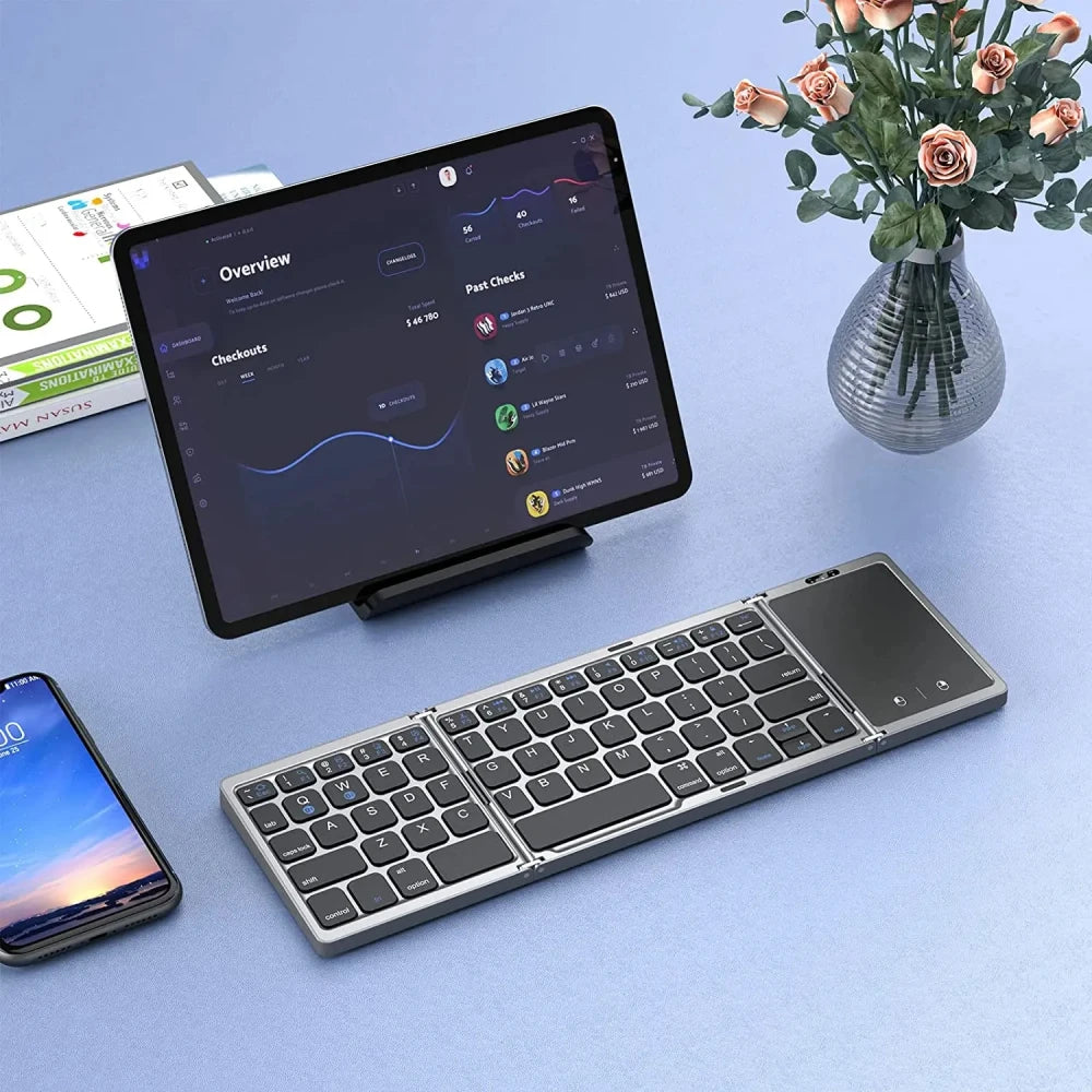 Foldable Dual Bluetooth Keyboard
