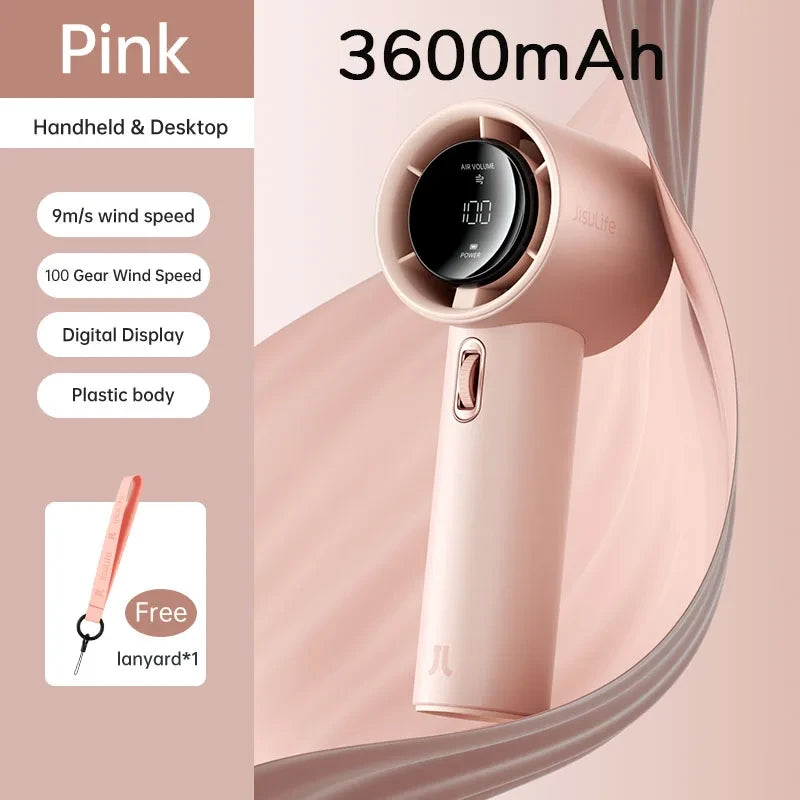 JISULIFE Mini Portable Hand Fan