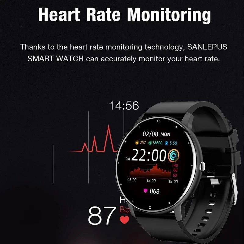 Round Smartwatch Heart Rate Monitor