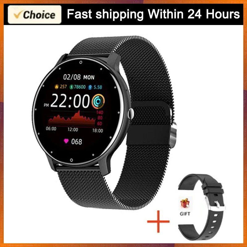 Round Smartwatch Heart Rate Monitor