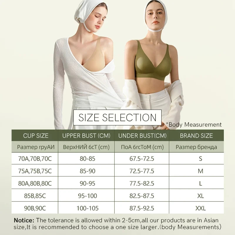 Seamless Wireless Push-Up Bra