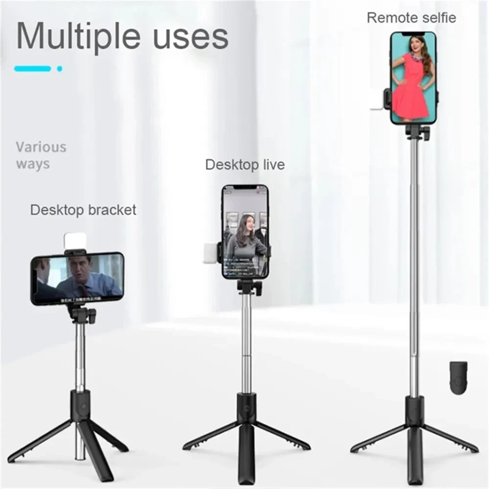 Portable Bluetooth Tripod Selfie Stick