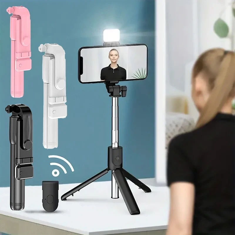 Portable Bluetooth Tripod Selfie Stick