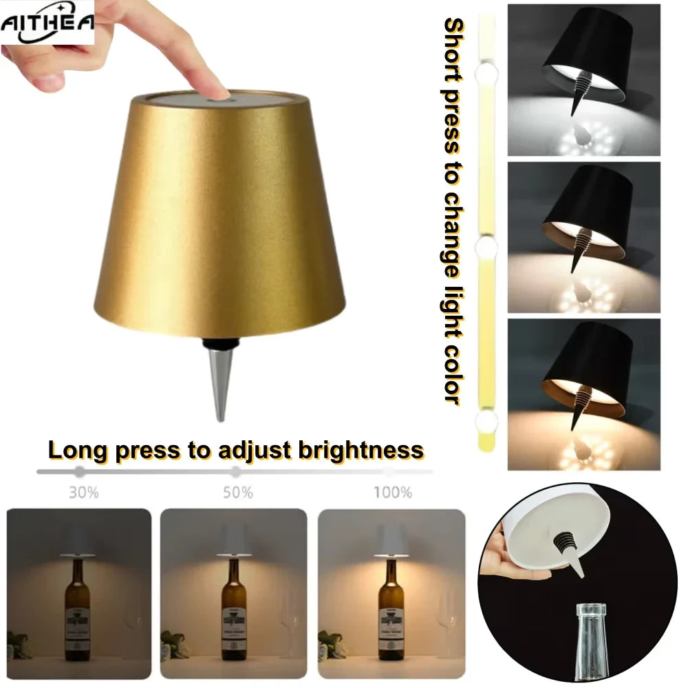 Aithea Rechargeable Bottle Table Lamp